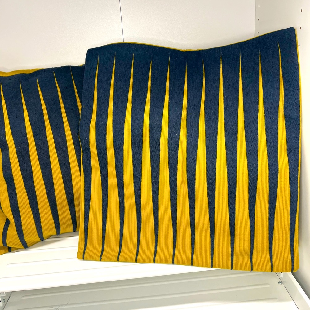 NWT- West Elm - SET of TWO (2) - Margo Selby Spliced Lines Square Pillow Covers